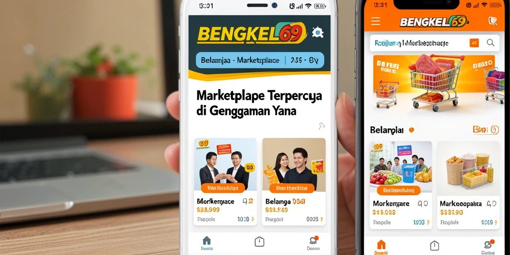 Antarmuka BENGKEL69 yang menarik dan fungsional untuk berbelanja.