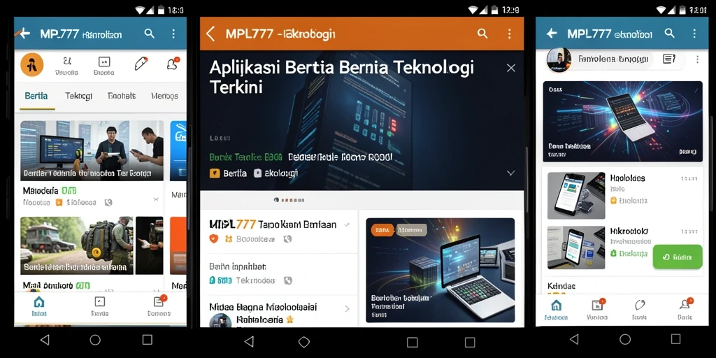 Antarmuka pengguna MPL777 yang modern dan responsif.