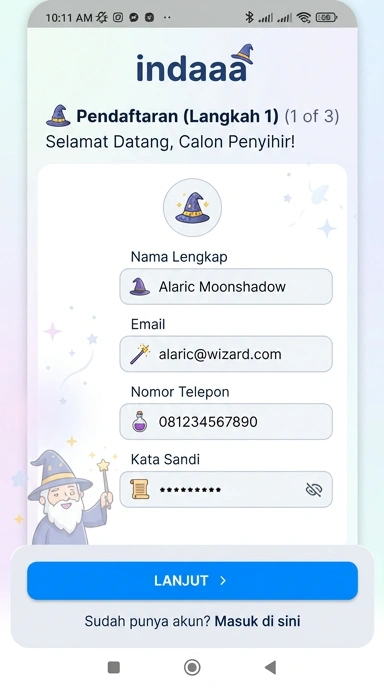 Panduan Registrasi Akun Baru indaaa untuk Android